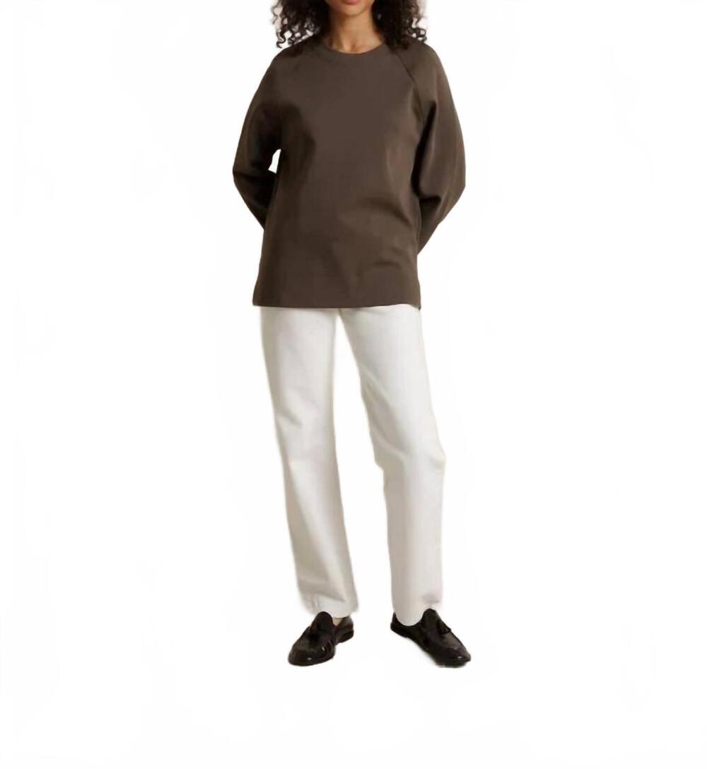 NEW PERFECTWHITETEE sevilla raglan sweatshirt in dark olive